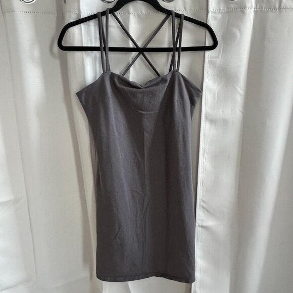 Rvca Athletic Dress Medium Gray Strappy Athleisure Tenniscore Hiking 17759 - Picture 1 of 6